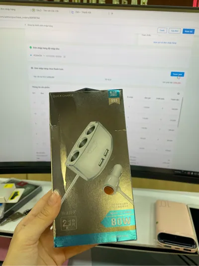 Tẩu Sạc Oto 3 Cổng 80W