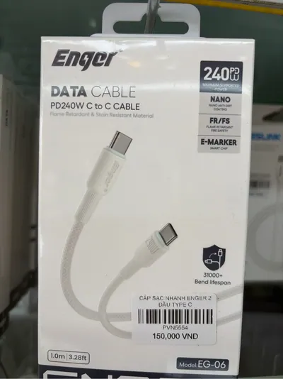 CÁP SẠC NHANH ENGER 2 ĐẦU TYPE C