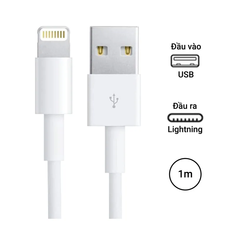Cáp Sạc Apple iPhone USB-A to Lightning 1M