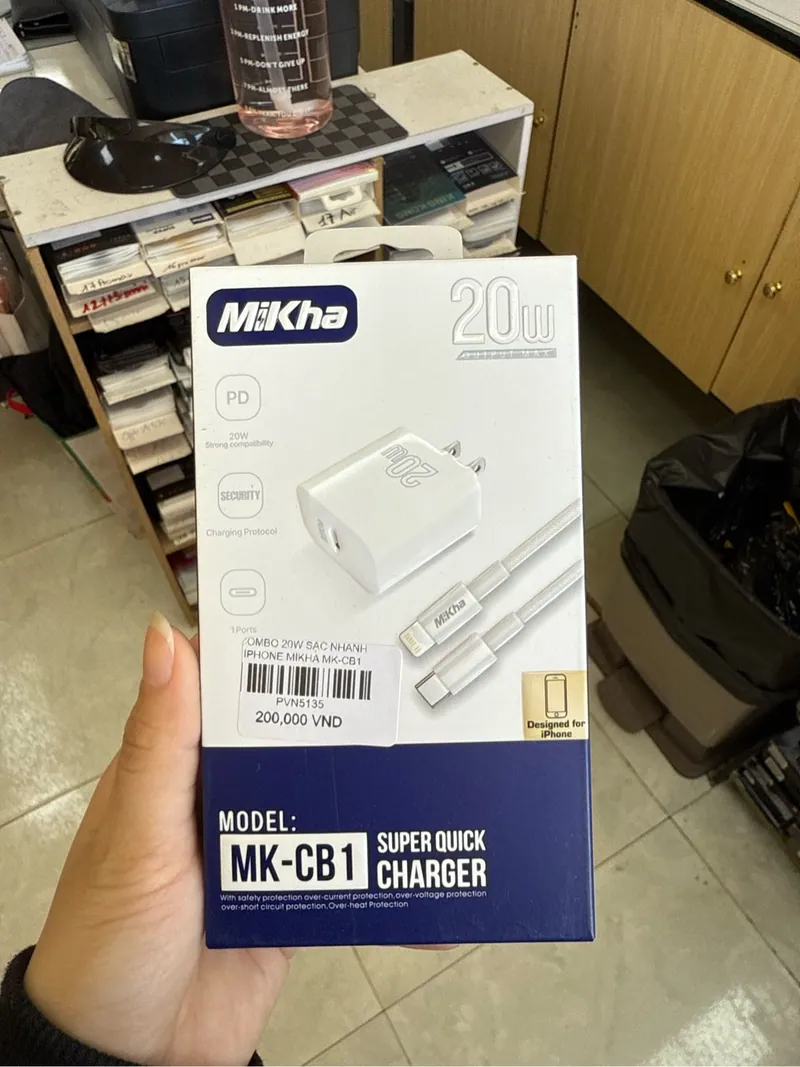 Combo 20W Sạc Nhanh iPhone Mikha Mk-CB1