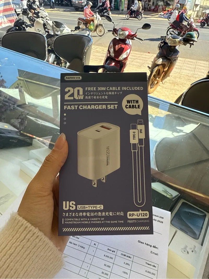 Bộ Sạc 20W iPhone Lightning Remaxrp-U120