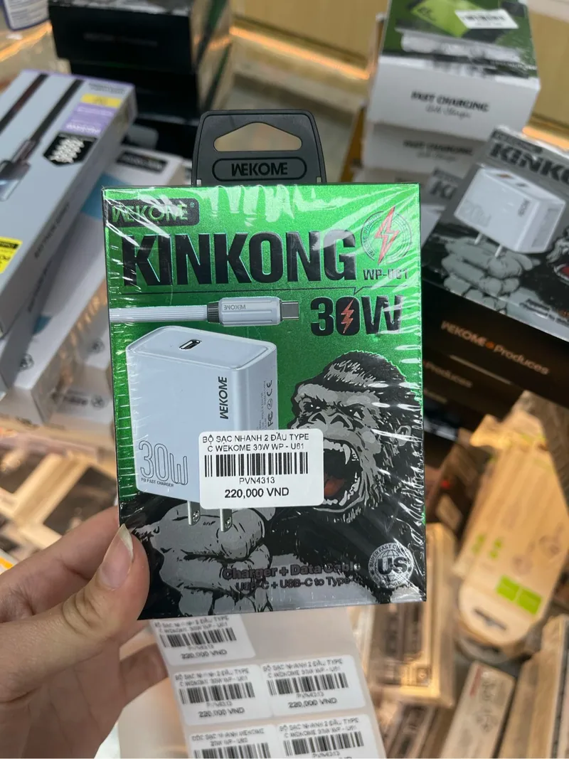 Bộ Sạc Nhanh 2 Đầu Type C Wekome 30W Wp - U61
