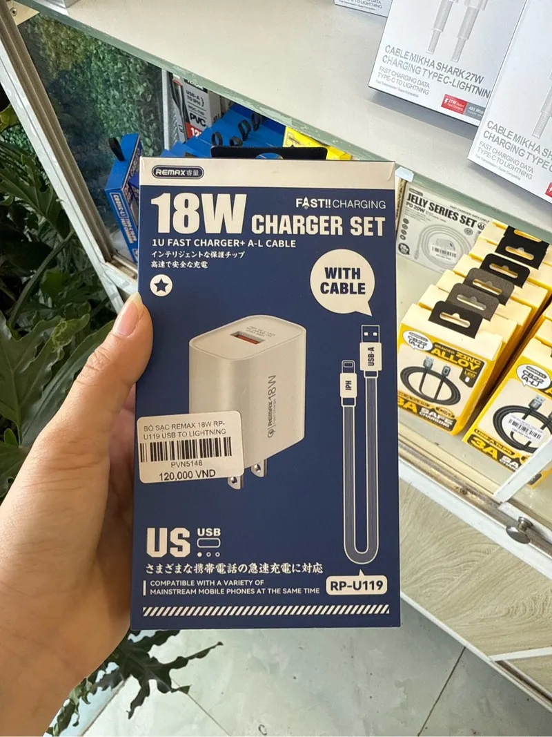 Bộ Sạc Remax 18W Rp-U119 USB To Lightning