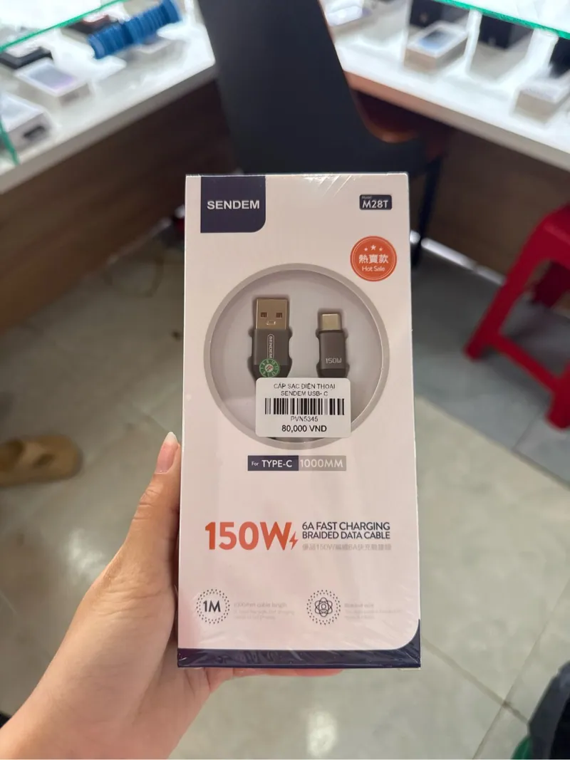 Cáp Sạc Điện Thoại Sendem USB- C