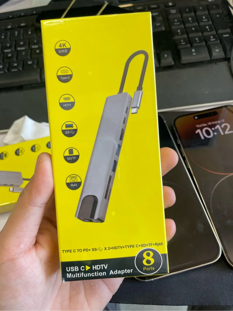 Cổng Chuyển Đổi USB Type C 8 Trong 1