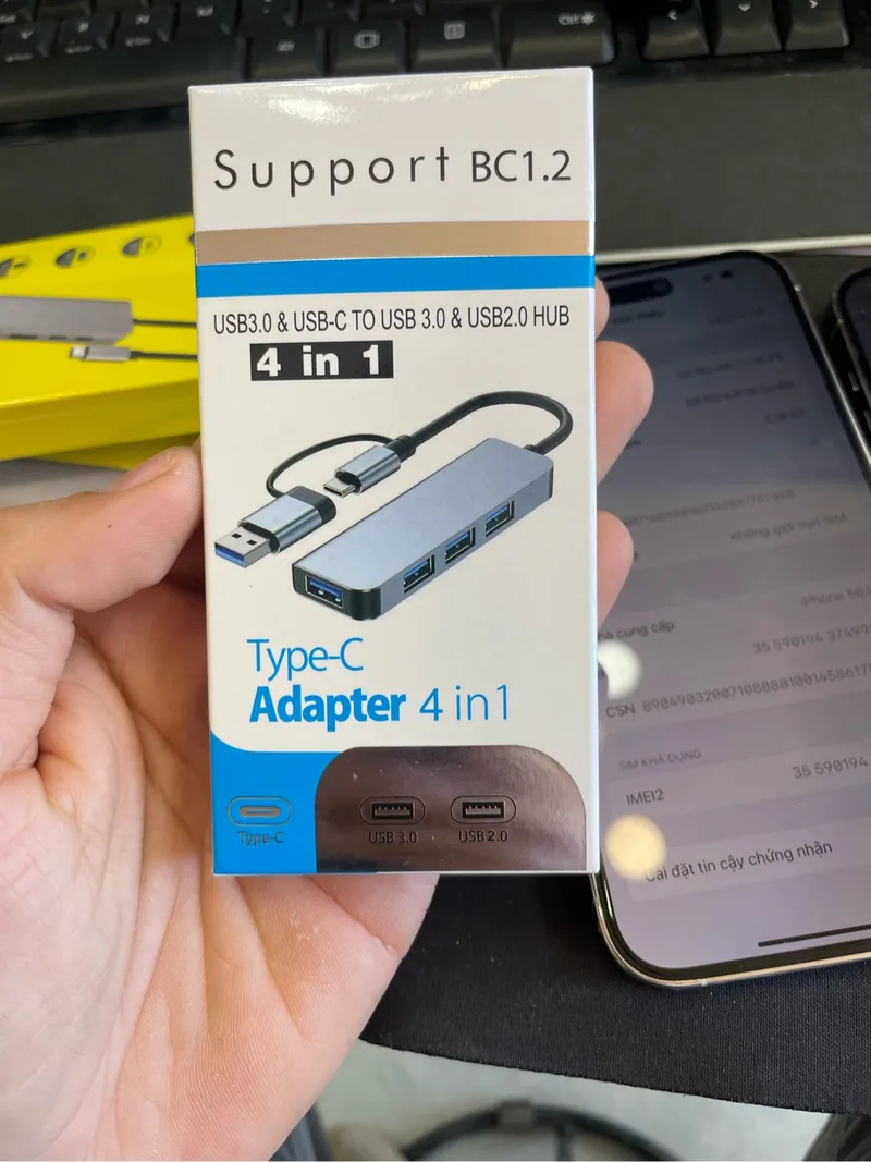Hub Chia Cổng USB/Type C Đa Năng